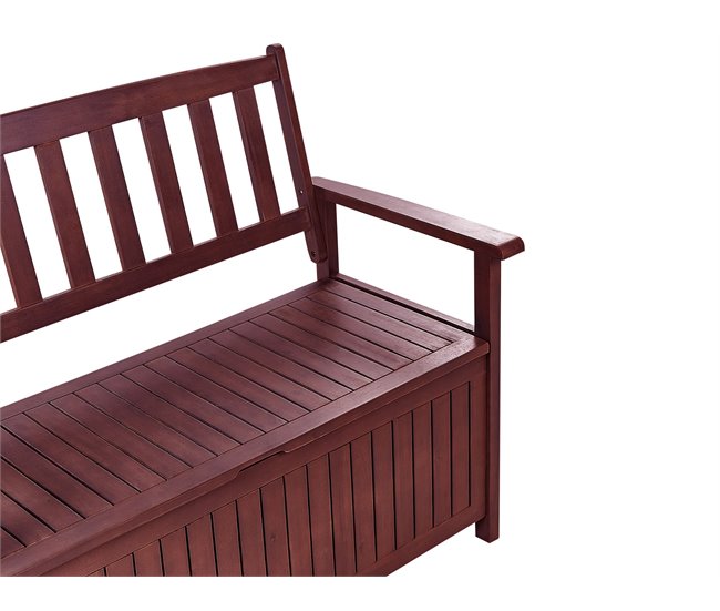Beliani Banco Madera de acacia SOVANA Rojo