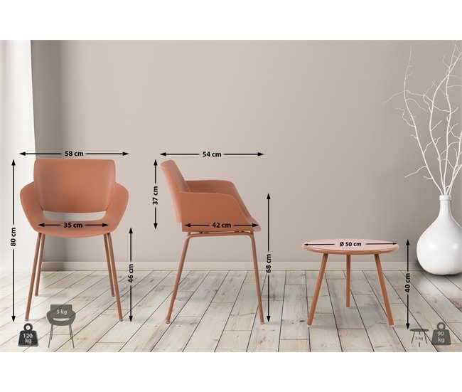 Grupo de asientos Berena Terracota