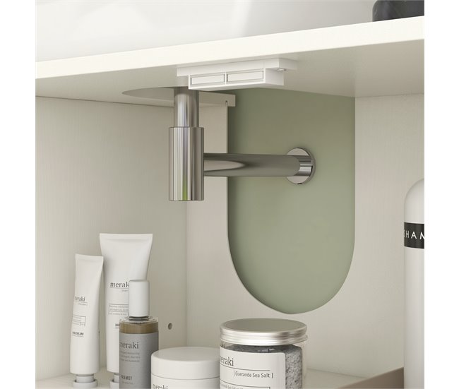 Mueble bajo Lavabo MDF, Melamina de Madera HOMCOM, hogar - baño Crudo