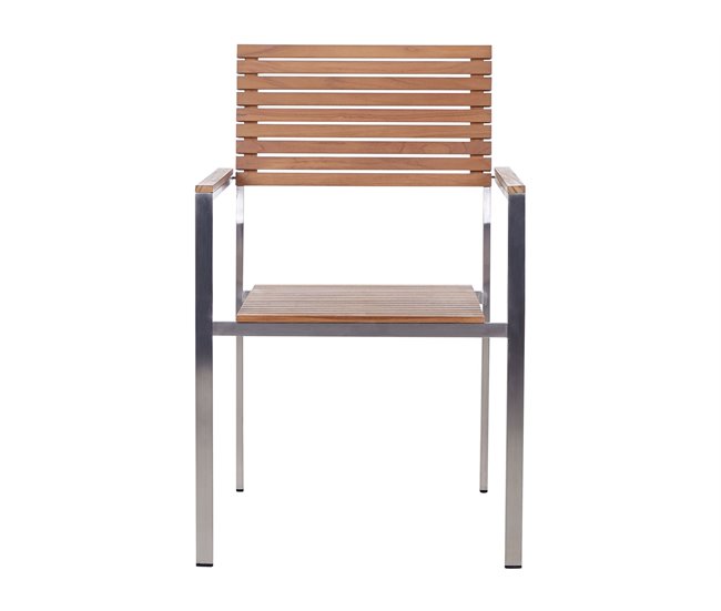 Beliani Conjunto de comedor VIAREGGIO Madera Clara