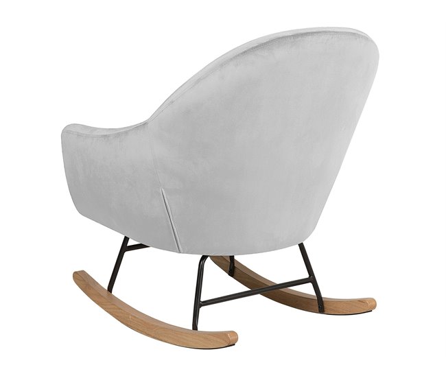 Beliani Sillón mecedora OXIE Gris Claro