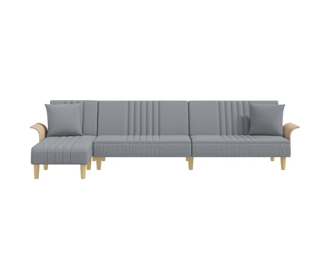 Sofá Cama En Forma De L Gris