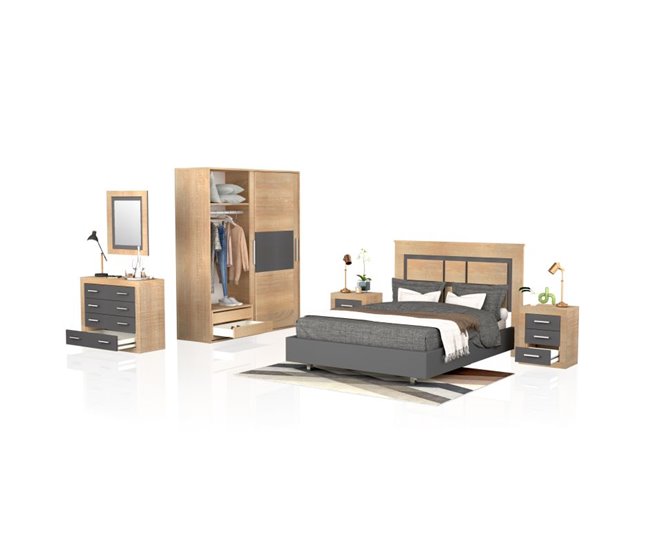 Dormitorio Kira 4C Plus 180x55 Marron