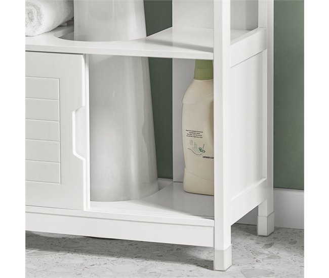 Mueble para Debajo del Lavabo FRG128-II-W SoBuy Blanco