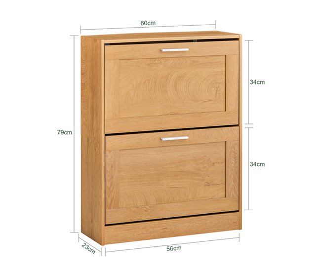 Organizador para Zapatos con 2 Solapas FSR137-N SoBuy Marron