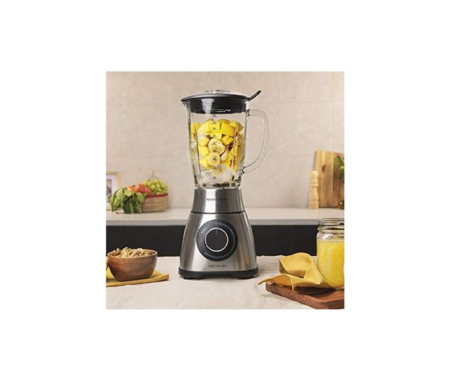 Cecotec Batidora de vaso Power Black Titanium 2000MAX PerfectMix Inox