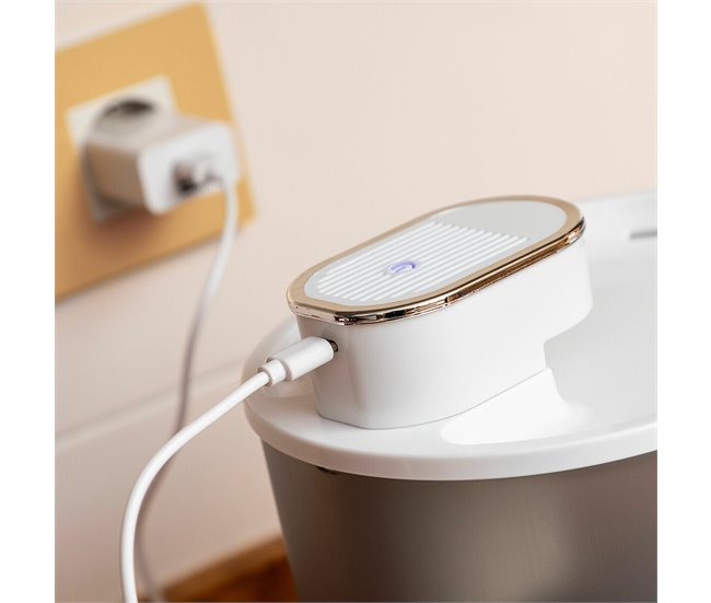 Fuente para Gatos Recargable con Sensor Blanco