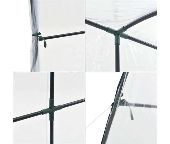 Invernadero de jardín Juta acero PVC Transparente