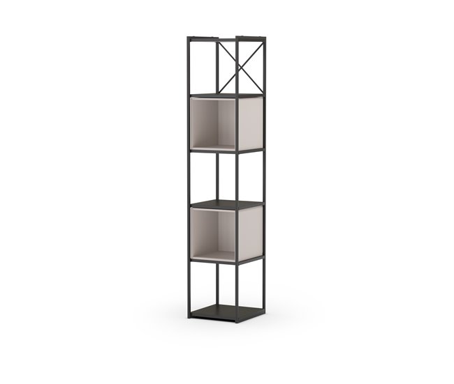 Estantería ANYA de 36cm negro y crema Negro/ Crema