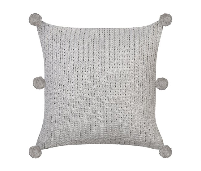 Beliani Cojín decorativo OCOTEA Gris