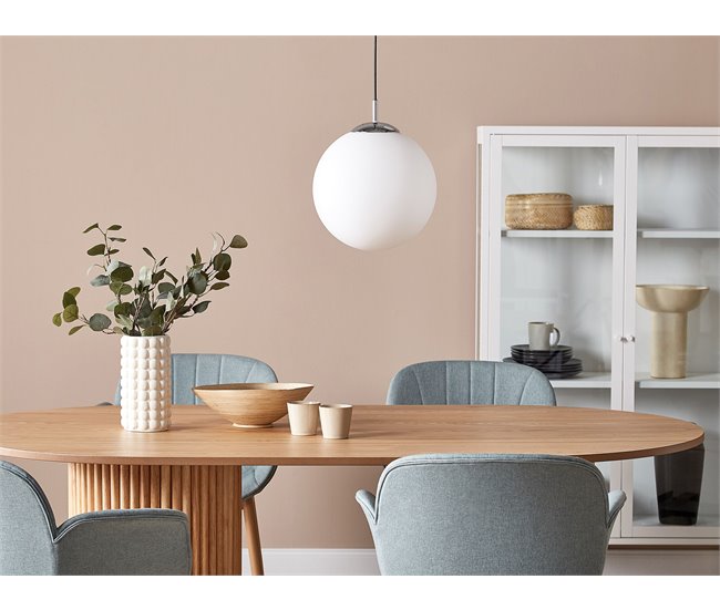 Beliani Lámpara colgante BARROW S Blanco