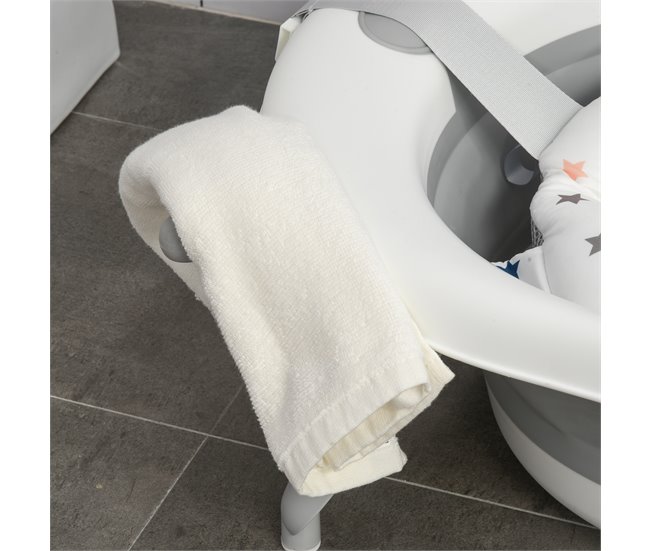 Bañera para Bebé Plegable PP, TPE HOMCOM Gris