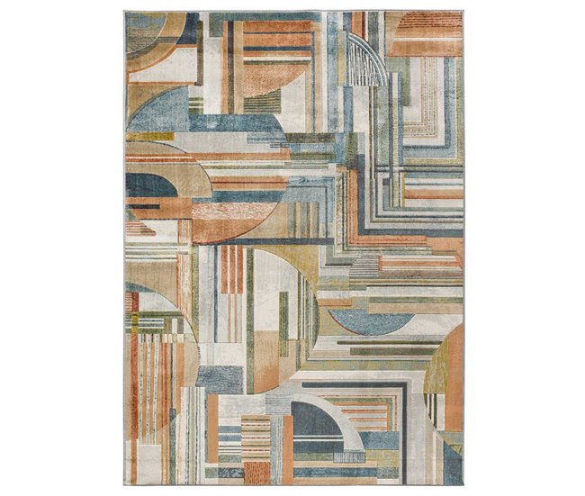 Alfombra abstracta de viscosa BLEIK - ATTICGO 160x230 Multicolor