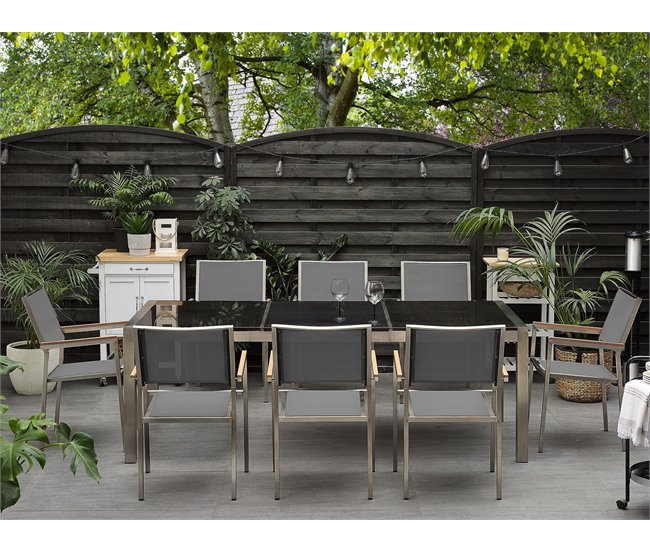 Beliani Conjunto de comedor GROSSETO Blanco