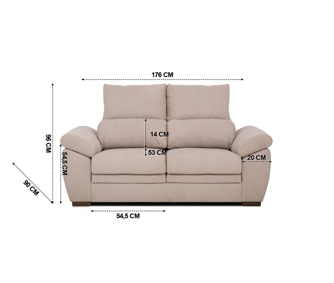 Sofá microfibra ARGOS Beige