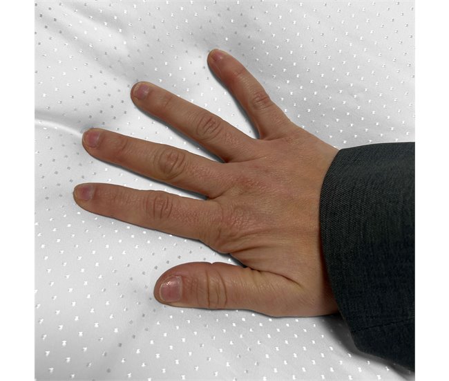 Almohada Brillantina Moshy Algodón y Poliéster 70x35 Blanco