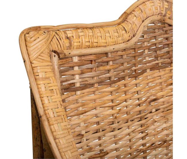 Sillón de bambú y ratán Marron
