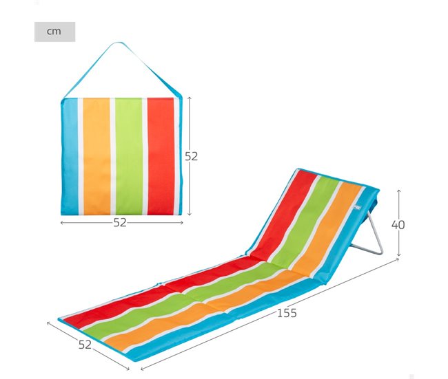 Aktive Esterilla playa con respaldo reclinable Multicolor