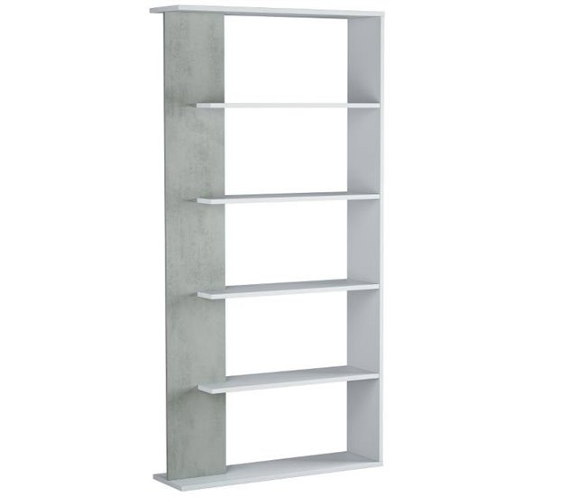 Pack 4 Estanterías Modernas para Salón Comedor Blanco/ Gris
