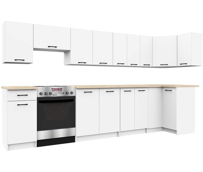 Armario de Cocina Independiente OLIWIA AKORD con 2 estantes 90 Blanco