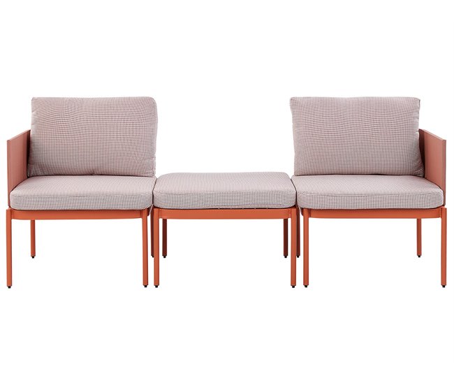 Beliani Conjunto de jardín TERRACINA Gris Claro