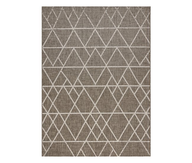 Alfombra de cuerda sisal FLOORLUX 20508 Triángulo 240x330 Marron
