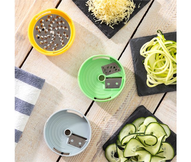 Cortador de Verduras en Espiral y Rallador con Recetas Naranja
