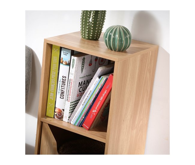 Mueble 3 estantes con una puerta Madera