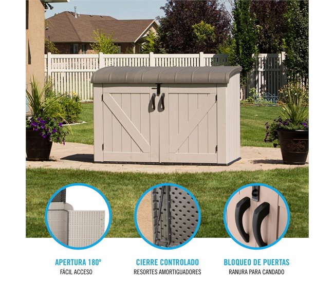 Arcón para exterior ultrarresistente Lifetime uv100 Beige