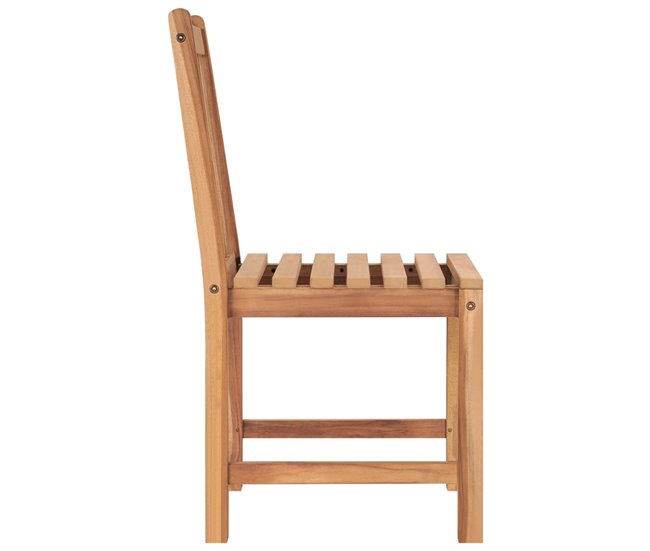 Conjunto de comedor de jardín 9 piezas madera maciza de teca Marron