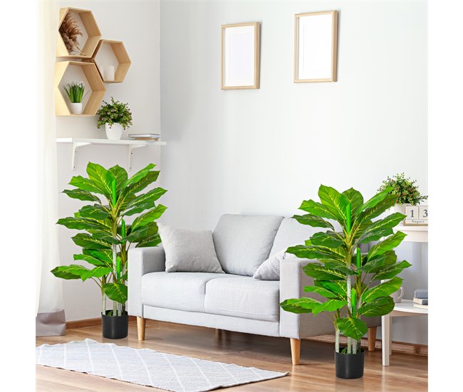 Árbol Perenne Artificial PE, PEVA HOMCOM, hogar - decoración Verde