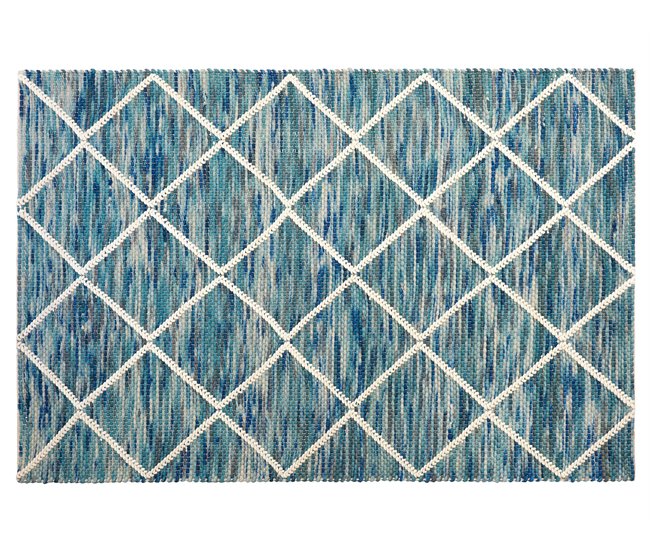 Beliani Alfombra de pelo corto BELENLI 140x200 Azul Claro