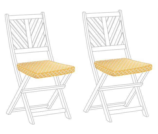 Beliani Cojines de asiento TERNI 34x37 Amarillo