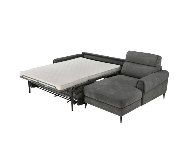 Chaise longue con cama ELIA Gris