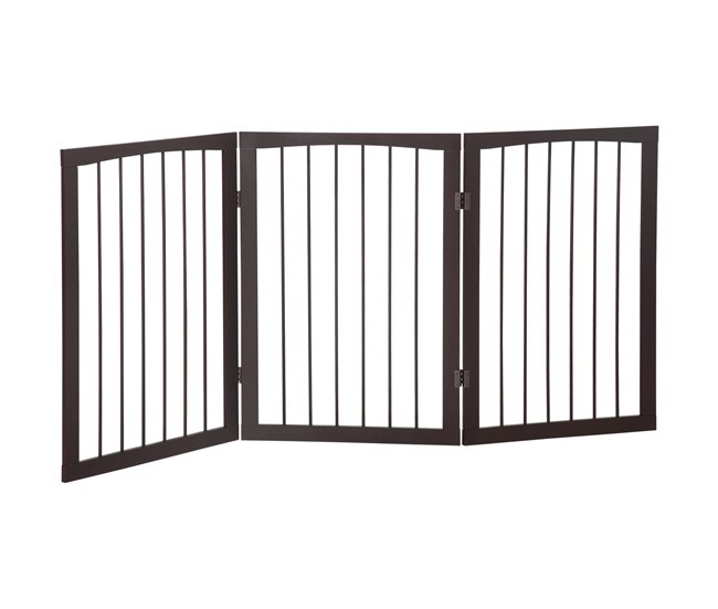 Barrera de Seguridad MDF PawHut Marron