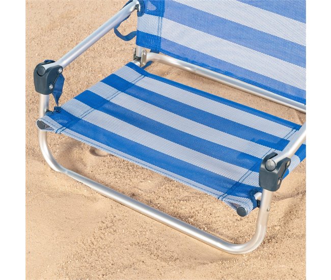 Aktive Silla de playa plegable pequeña marinera c/asa de hombro Azul