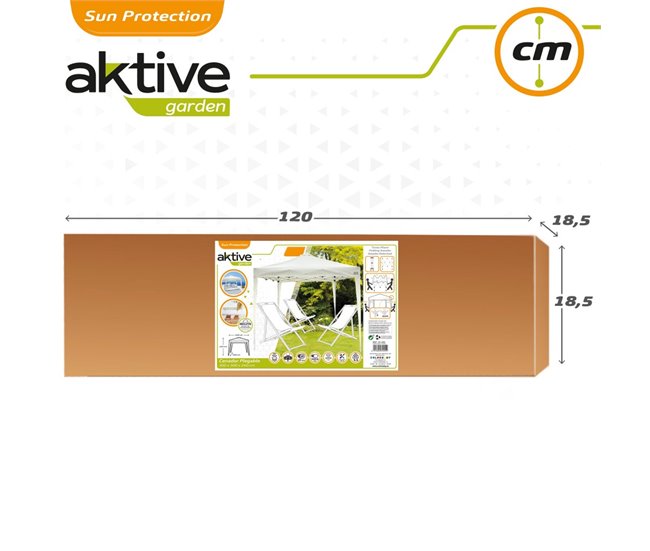 Cenador plegable Max-AIR con chimenea ventilación Aktive Garden Beige