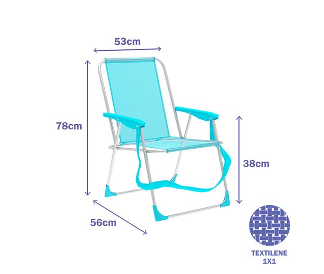 Silla Plegable Azul