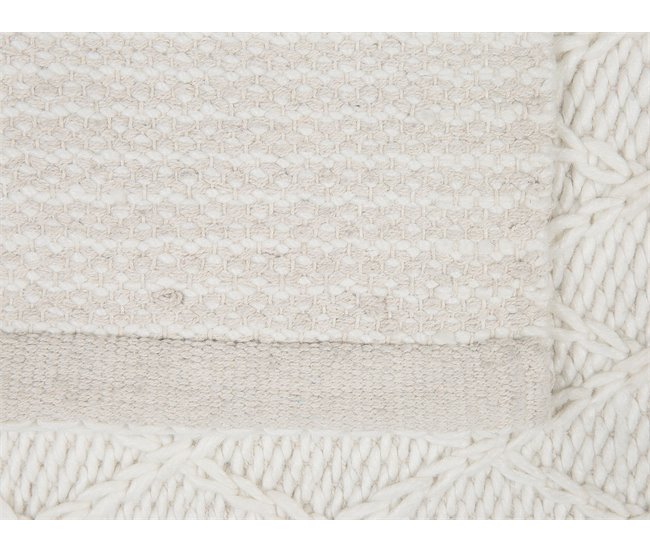 Beliani Alfombra de pelo corto ERZIN 80x150 Blanco/ Beige