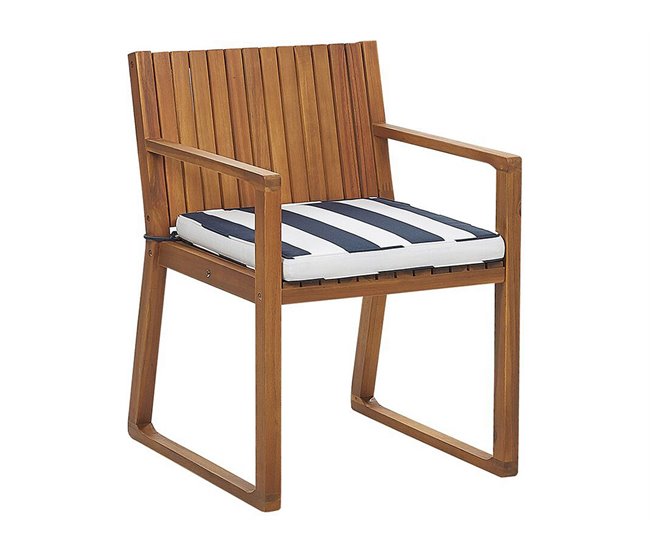 Beliani Silla de jardín SASSARI Azul Marino