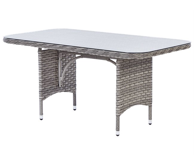 Beliani Conjunto longue LACONA Gris Oscuro
