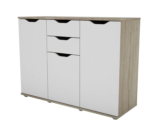 Aparador 3 Puertas Salón Parc Roble Sonoma Multicolor