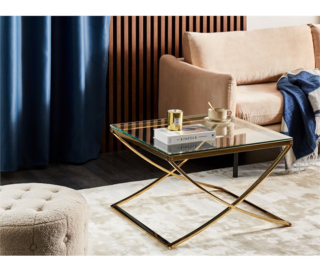 Beliani Mesa de centro RINGGOLD Dorado