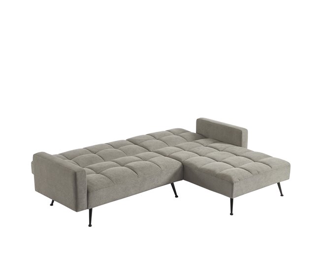 Chaise longue con cama FLO reversible 3 plazas gris Gris
