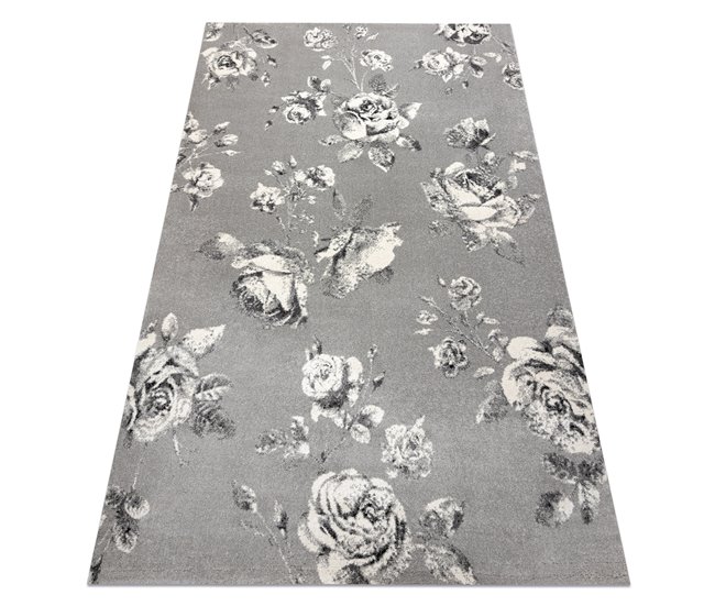 Alfombra GNAB Flores rosas 160x230 Gris