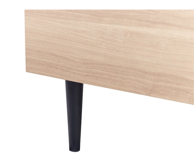 Beliani Cama con somier Poliéster MILLAY 156x211 Blanco/ Beige