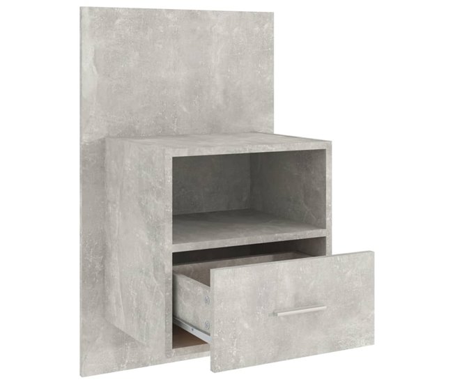 2 Mesitas de noche de pared 48 Gris Claro
