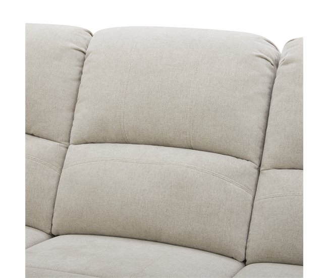 Sofá 3 plazas 2 asientos relax eléctrico RYAN Gris Claro