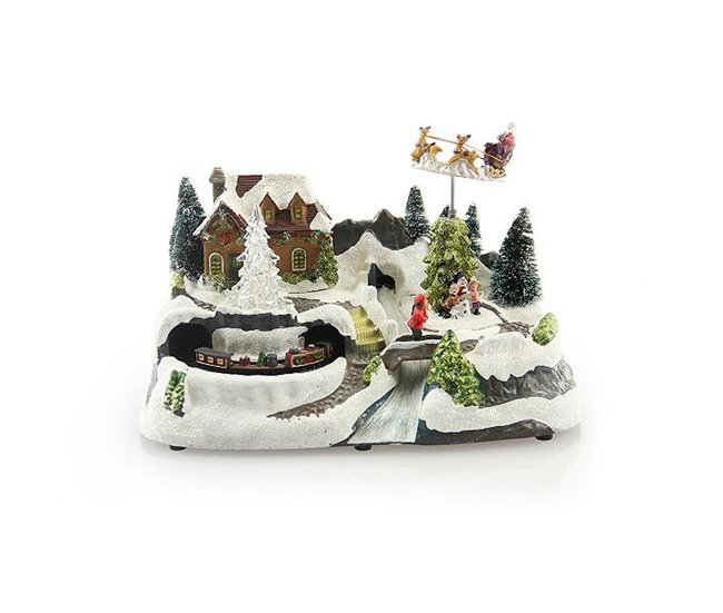 DECORACIÓN NAVIDEÑA DE TREN Multicolor