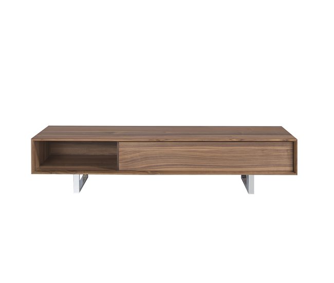 ANGEL CERDA Mueble TV nogal patas acero Nogal